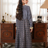 Embroidered Kali Dar Shirt With Straight Pants (DGFS-25)