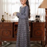 Embroidered Kali Dar Shirt With Straight Pants (DGFS-25)