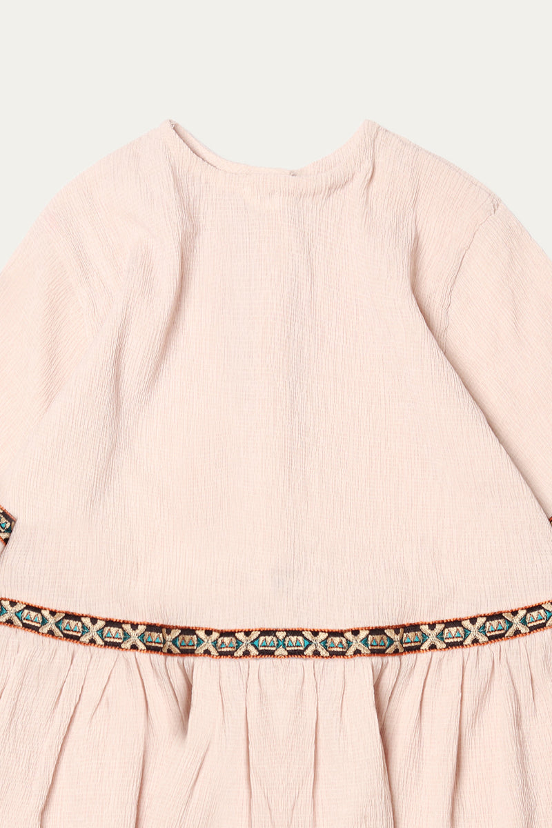 EMBROIDERED FRONT OPEN TUNIC (SSGTU-889)