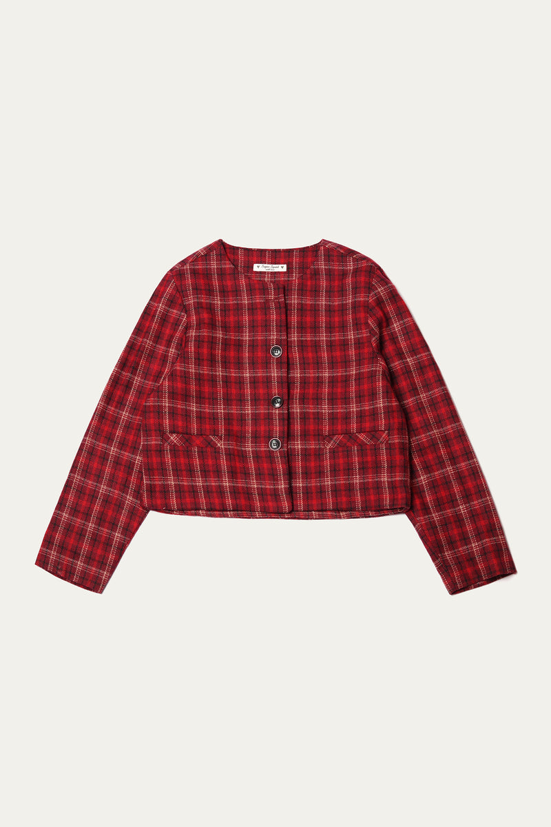 CROPPED COAT WITH WELT POCKETS (MSGWJ-01)