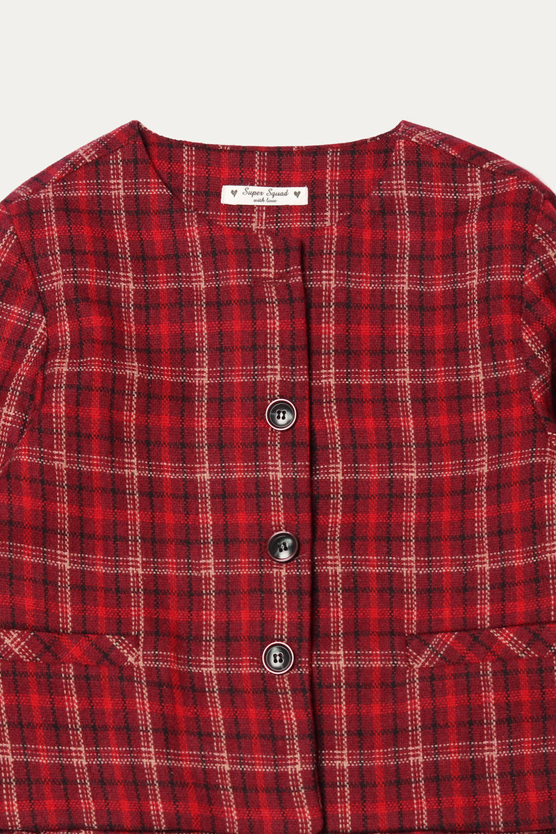 CROPPED COAT WITH WELT POCKETS (MSGWJ-01)