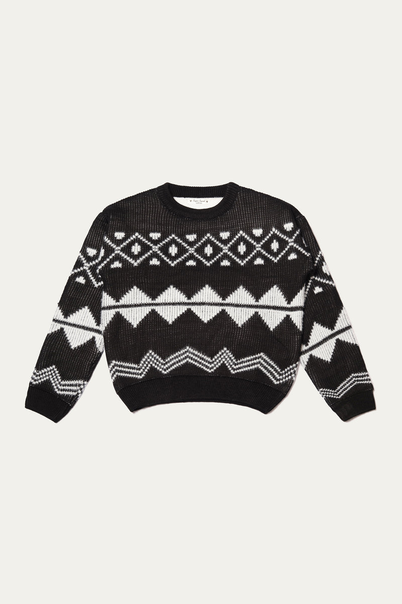 Sweater - Soft Acrylic/Mink | Black &Amp; Cream - Best Kids Clothing Brands In Pakistan Online|Minnie Minors