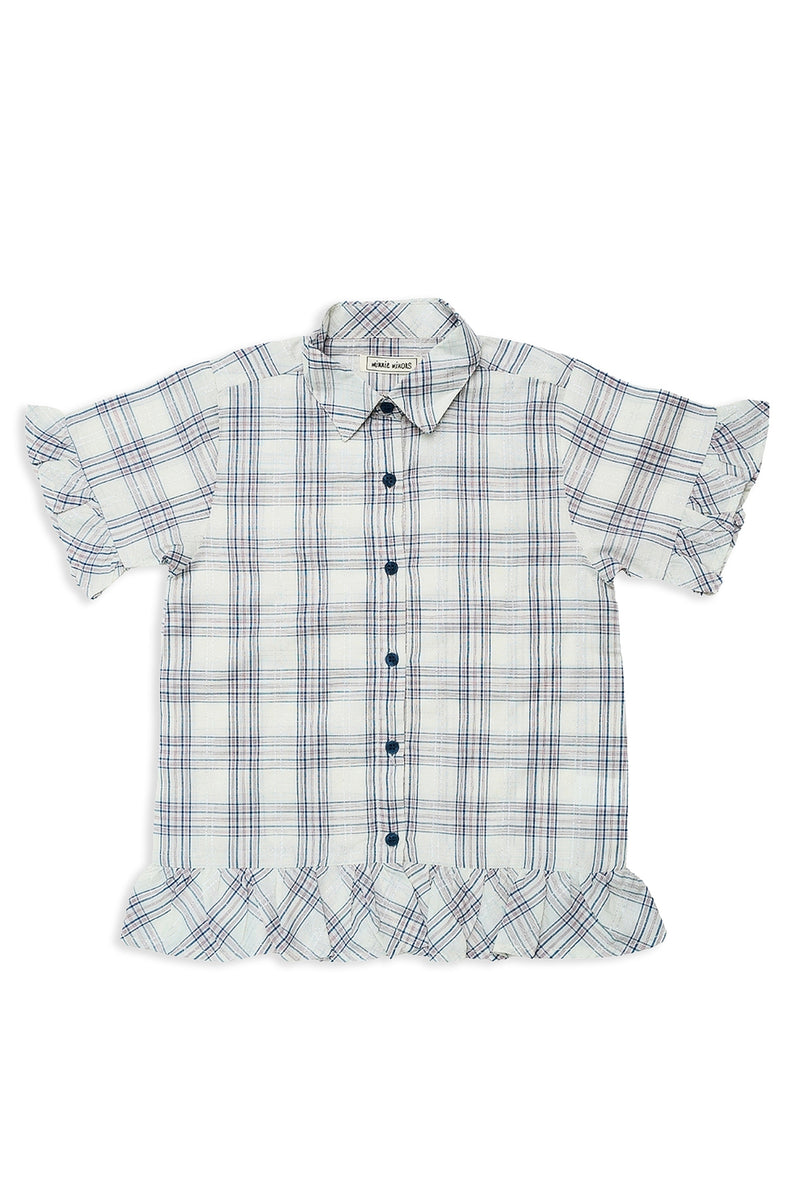 Buttondown Top With Frill (BL-314)