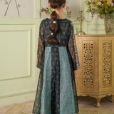 Embroidered Frock With Slip And Trousers (DGFS-58)