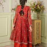 Embroidered Frock With Qlot (DGFS-59)