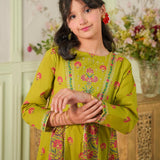 Print +Emb Frock With Trousers (DGFS2-06)