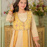 Embroidered Paneled Shirt With Koti And Straight Pants (DGFS2-04)