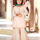 Embellished Kameez & Gharara With Dupatta (GPW-1142)