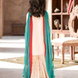 Embellished Kameez & Gharara With Dupatta (GPW-1142)