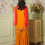 Embellished Kameez Gharara With Dupatta (GPW-1165)