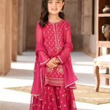 Embellished Kameez & Gharara With Dupatta (GPW-1150)