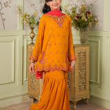 Embellished Kameez Gharara With Dupatta (GPW-1165)