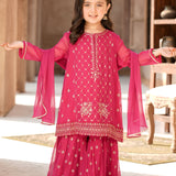 Embellished Kameez & Gharara With Dupatta (GPW-1150)