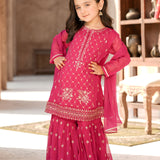 Embellished Kameez & Gharara With Dupatta (GPW-1150)
