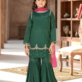 Embellished Kameez & Gharara With Dupatta (GPW-1151)