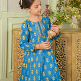 Print +Emb Frock With Trousers (DGFS2-03)