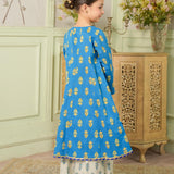 Print +Emb Frock With Trousers (DGFS2-03)