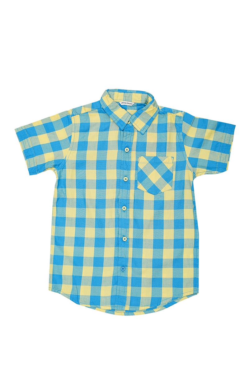 Roll Up Sleeve Check Shirt (WBS-964)