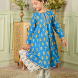 Print +Emb Frock With Trousers (DGFS2-03)