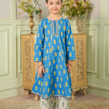 Print +Emb Frock With Trousers (DGFS2-03)