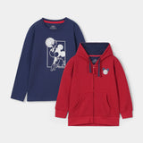 T-Shirt And Zip Through Hoodie (BJT-055)