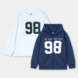 Boys Hood And T-Shirt Set (BJT-059)