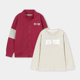 Boys Hood And T-Shirt Set (BJT-061)