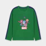 Long Sleeve Graphic T-Shirt With Shoulder Panel (BKTJ-126)