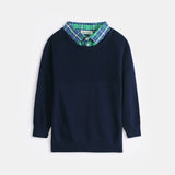 Crew Neck Sweater With Collar (BMMS-063)