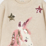 Girls Unicorn Sequenced Sweater (C-GMMS-050)