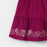 Embroidered Corduroy Frock With T-Shirt (CCF-05)