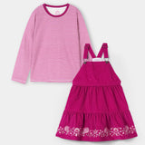 Embroidered Corduroy Frock With T-Shirt (CCF-05)