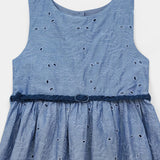 Embroidered Chambray Frock (CF-574)