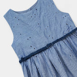 Embroidered Chambray Frock (CF-574)