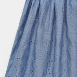 Embroidered Chambray Frock (CF-574)