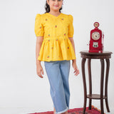 Print + Embroidered Top (DGBL2-02)