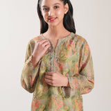 Printed Embellished Kameez With Trousers (DGFS-06)