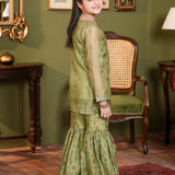 Embroidered Shirt With Slip Gharara (DGFS-36)