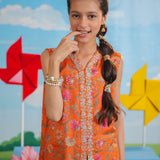 Embroidered Kameez With Separate Sleeves And Gharara (DGFS-50)