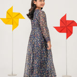 Embroidered Kali Dar Shirt With Straight Pants (DGFS-52)