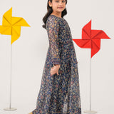 Embroidered Kali Dar Shirt With Straight Pants (DGFS-52)