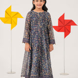 Embroidered Kali Dar Shirt With Straight Pants (DGFS-52)