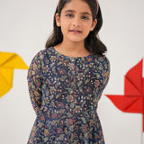 Embroidered Kali Dar Shirt With Straight Pants (DGFS-52)