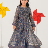 Embroidered Kali Dar Shirt With Straight Pants (DGFS-52)
