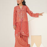 Embroidered Gown, Inner Shirt With Sharara (DGFS-57A)