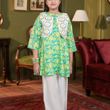 Embroidered Waistcoat With Kurti (DGK-430)