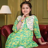 Embroidered Waistcoat With Kurti (DGK-430)