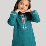 Printed Trousers With Embroidered Shirt (DGKS-181)