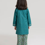 Printed Trousers With Embroidered Shirt (DGKS-181)