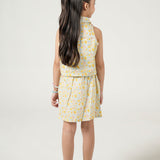 Printed Blouse With Skirt (DGWS-16)